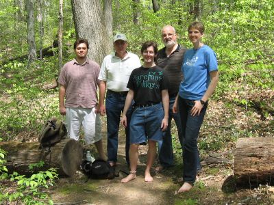 Jackrabbit the Barefoot Sister Joins the Barefoot Hikers of PA at Tyler Park